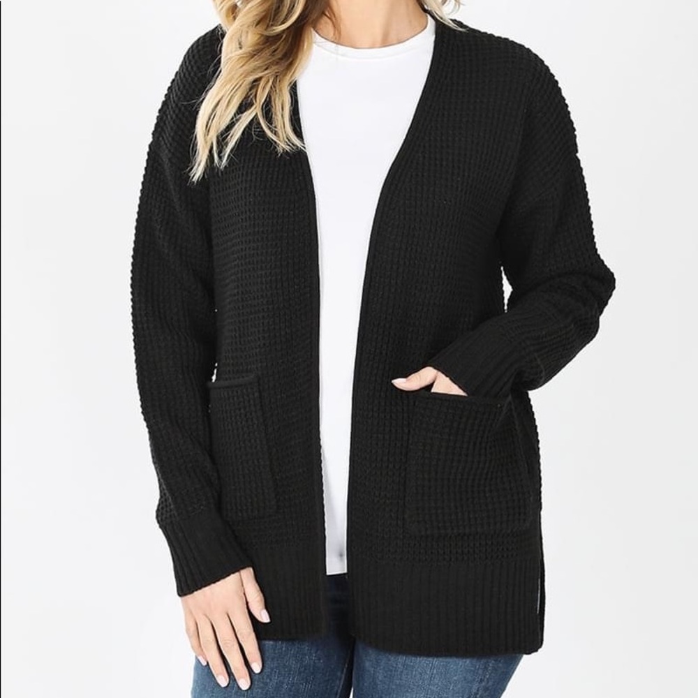 Black cardigan